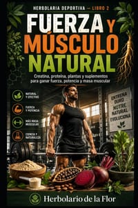 Fuerza y Músculo Natural: Creatina, proteína, plantas y suplementos para ganar fuerza, potencia y masa muscular cover