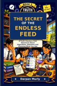 The Secret of the Endless Feed: A Truth Checkers Club Adventure About Algorithms, Attention and Choosing What You See cover