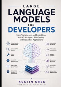 Large Language Models for Developers: From Transformers and Embeddings to RAG, AI Agents, Fine-Tuning, and Production Applications cover