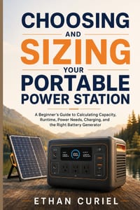 Choosing and Sizing Your Portable Power Station: A Beginner's Guide to Calculating Capacity, Runtime, Power Needs, Charging, and the Right Battery Gen cover