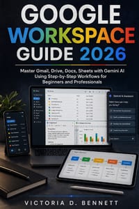 Google Workspace Guide 2026: Master Gmail, Drive, Docs, Sheets with Gemini AI Using Step-by-Step Workflows for Beginners and Professionals cover