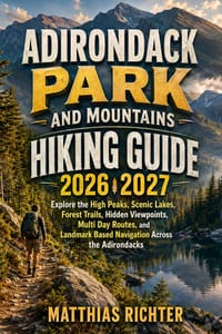 Adirondack Park and Mountains Hiking Guide 2026-2027: Explore the High Peaks, Scenic Lakes, Forest Trails, Hidden Viewpoints, Multi Day Routes, and La cover