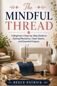 The Mindful Thread: A Beginner's Step-by-Step Guide to Sewing Mechanics, Clean Seams, and Essential Projects cover