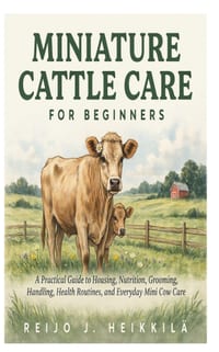 Miniature Cattle Care for Beginners: A Practical Guide to Housing, Nutrition, Grooming, Handling, Health Routines, and Everyday Mini Cow Care cover