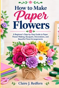 How to Make Paper Flowers: A Beginner's Step-by-Step Guide to Paper Flower Making, Bouquets, Decorations, and Beautiful Floral Arrangements cover
