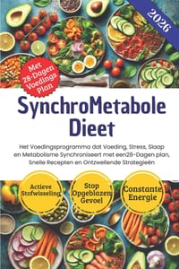SynchroMetabole Dieet: Het Voedingsprogramma dat Voeding, Stress, Slaap en Metabolisme Synchroniseert met een 28-Dagenplan, Snelle Recepten en Ontzwel cover