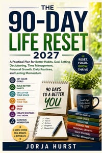 The 90-Day Life Reset 2027: A Practical Plan for Better Habits, Goal Setting, Decluttering, Time Management, Personal Growth, Daily Routines, and Last cover