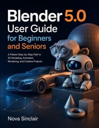 Blender 5.0 User Guide for Beginners and Seniors: A Patient Step-by-Step Path to 3D Modeling, Animation, Rendering, and Creative Projects cover
