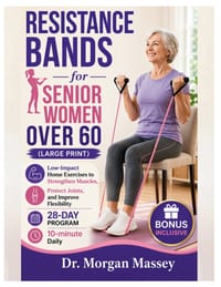 Resistance Bands for Senior Women Over 60 (Large Print): Low-Impact Home Exercises to Strengthen Muscles, Protect Joints, and Improve Flexibility 28-D cover