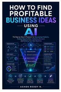 How to Find Profitable Business Ideas Using AI: The Step-by-Step AI Playbook for Discovering Problems, Finding Opportunities, Validating Demand, and B cover