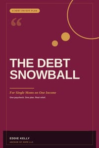 The Debt Snowball For Single Moms On One Income cover