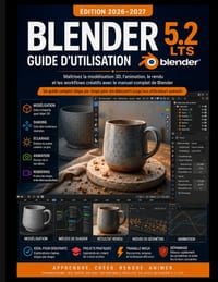 Blender 5.2 Lts Guide de l'Utilisateur 2026-2027: Maîtriser la modélisation 3D, l'animation et le rendu. et des flux de travail créatifs avec le manue cover