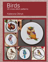 Birds - 20 cross stitch patterns: Ornament bird counted cross stitch chart - beginner friendly cover