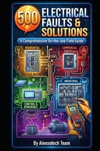 500 Electrical Faults & Solutions: A Practical Field Guide to Troubleshooting Residential, Commercial, Industrial, Power, Motor, Control & Renewable E cover