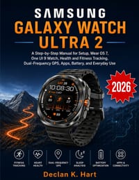 Samsung Galaxy Watch Ultra 2 User Guide: A Step-by-Step Manual for Setup, Wear OS 7, One UI 9 Watch, Health and Fitness Tracking, Dual-Frequency GPS, cover