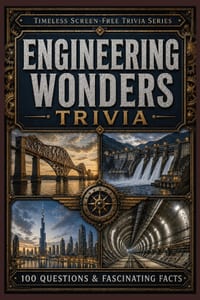 Engineering Wonders Trivia: 100 Questions & Fascinating Facts About Bridges, Tunnels, Dams, Canals, Skyscrapers and the Engineering Feats That Changed cover