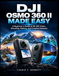 DJI Osmo 360 II Made Easy: A Beginner's Guide to 8K 360° Video, Shooting, Editing, and Creative Features cover