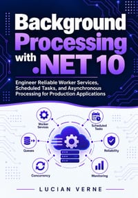 Background Processing with .NET 10: Engineer Reliable Worker Services, Scheduled Tasks, and Asynchronous Processing for Production Applications cover