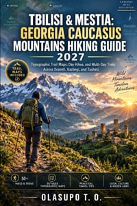 Tbilisi & Mestia: Georgia Caucasus Mountains Hiking Guide 2027: Topographic Trail Maps, Day Hikes, and Multi-Day Treks Across Svaneti, Kazbegi, and Tu cover