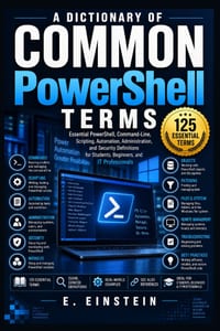 A Dictionary of Common PowerShell Terms: Essential PowerShell, Command-Line, Scripting, Automation, Administration, and Security Definitions for Stude cover