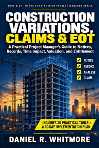 Construction Variations, Claims & Eot: A Practical Project Manager's Guide to Notices, Records, Time Impact, Valuation, and Entitlement cover