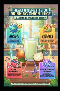 Drinking onion juice every morning is very good for health.: Health cover