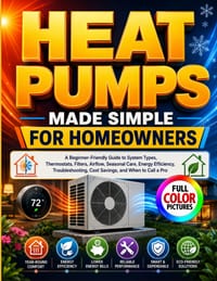 Heat Pumps Made Simple for Homeowners: A Beginner-Friendly Guide to System Types, Thermostats, Filters, Airflow, Seasonal Care, Energy Efficiency, Tro cover