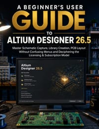 A Beginners User Guide to Altium Designer 26.5: Master Schematic Capture, Library Creation, PCB Layout Without Confusing Menus and Deciphering the Lic cover