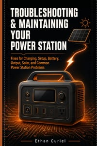Portable Power Station Troubleshooting & Maintenance: A Practical Guide to Charging, Solar, Output, Battery Problems, and Safe Troubleshooting cover