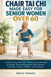 Chair Tai CHI Made Easy for Senior Women Over 60: A Gentle 28 Day Plan with 10 Minute Seated Routines for Healthy Weight Management, Better Balance, F cover