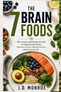The 7 Brain Foods: The Science and Practical Guide to Nutrition for Better Memory, Focus, Mental Clarity, and Brain Health cover