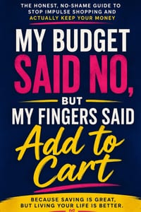 My Budget Said No, But My Fingers Said 'Add to Cart: The Funny, No-Shame Guide to Breaking the Impulse-Shopping Habit, Saving More Money, and Finally cover