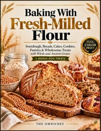 Baking With Fresh-Milled Flour: Sourdough, Breads, Cakes, Cookies, Pastries & Wholesome Treats with Whole and Ancient Grains - Plus Bonus Dog Treats cover