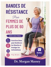 Bandes De Résistance Pour Femmes De Plus De 60 Ans (Gros Caractères): Exercices Doux pour Renforcer les Muscles et Protéger les Articulations Prog. 28 cover