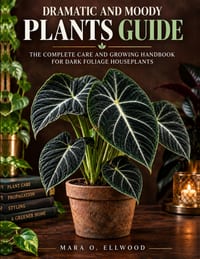 Dramatic and Moody Plants Guide: The Complete Care and Growing Handbook for Dark Foliage Houseplants: Plant Profiles, Light and Water Charts, Propagat cover