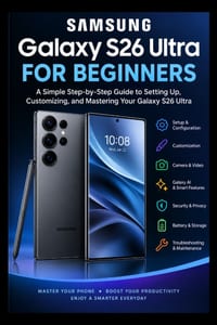 Samsung Galaxy S26 Ultra for Beginners: A Simple Step-by-Step Guide to Setting Up, Customizing, and Mastering Your Galaxy S26 Ultra cover