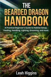 The Bearded Dragon Handbook: A Practical Beginner's Guide to Habitat Setup, Feeding, Handling, Lighting, Grooming, and more cover
