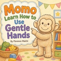 Momo Learn How to Use Gentle Hands: A Toddler Book About Sharing, Soft Touch, and Managing High Energy and Big Emotions cover