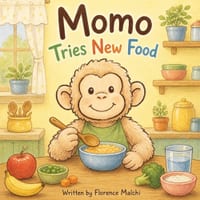 Momo Tries New Food: A Fun and Cute Toddler Book to Encourage Healthy Eating, Trying New Fruits and Vegetables, and Overcoming Picky Eating cover
