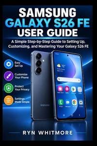 Samsung Galaxy S26 Fe User Manual: A Simple Step-by-Step Blueprint to Setting Up, Customizing, and Mastering Your Galaxy S26 FE cover