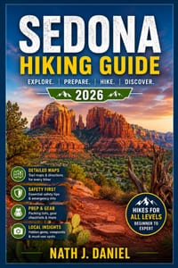 Sedona Hiking Guide: Explore the Best Hiking Trails, Red Rock Landscapes, Canyons, Vortex Sites, and Scenic Views in Arizona. cover
