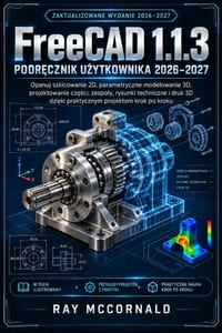 FreeCAD 1.1.3 Instrukcja użytkownika 2026-2027: Opanuj szkicowanie 2D, modelowanie parametryczne 3D, projektowanie części, zespoly, rys cover