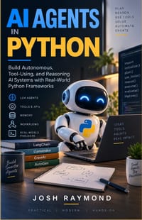 AI Agents in Python: Build Autonomous, Tool-Using, and Reasoning AI Systems with Real-World Python Frameworks. cover