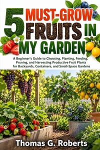 5 Must-Grow Fruits in My Garden: A Beginner's Guide to Choosing, Planting, Feeding, Pruning, and Harvesting Productive Fruit Plants for Backyards, Con cover