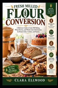 Fresh Milled Flour Conversion: A Reference Guide to Grain Mill Baking, Wheat Berries, and Whole Grain Substitutions for Bread, Cakes, Cookies, and Pas cover