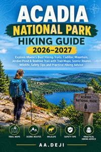 Acadia National Park Hiking Guide 2026-2027: Explore Maine's Best Hiking Trails, Cadillac Mountain, Jordan Pond & Beehive Trail with Trail Maps, Sceni cover