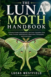 The Luna Moth Handbook: A Practical Guide to Identification, Life Cycle, Caterpillars, Host Plants, Cocoons, Adult Behavior, Observation, Photography, cover