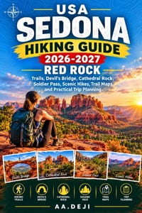 USA Sedona Hiking Guide 2026-2027 Red Rock: Trails, Devil's Bridge, Cathedral Rock, Soldier Pass, Scenic Hikes, Trail Maps and Practical Trip Planning cover