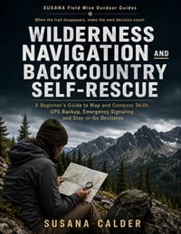Wilderness Navigation and Backcountry Self-Rescue: A Beginner's Guide to Map and Compass Skills, GPS Backup, Emergency Signaling, and Stay-or-Go Decis cover