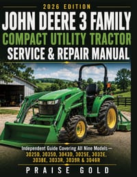 John Deere 3 Family Compact Utility Tractor Service & Repair Manual: Independent Guide Covering All Nine Models -3025D, 3035D, 3043D, 3025E, 3032E, 30 cover